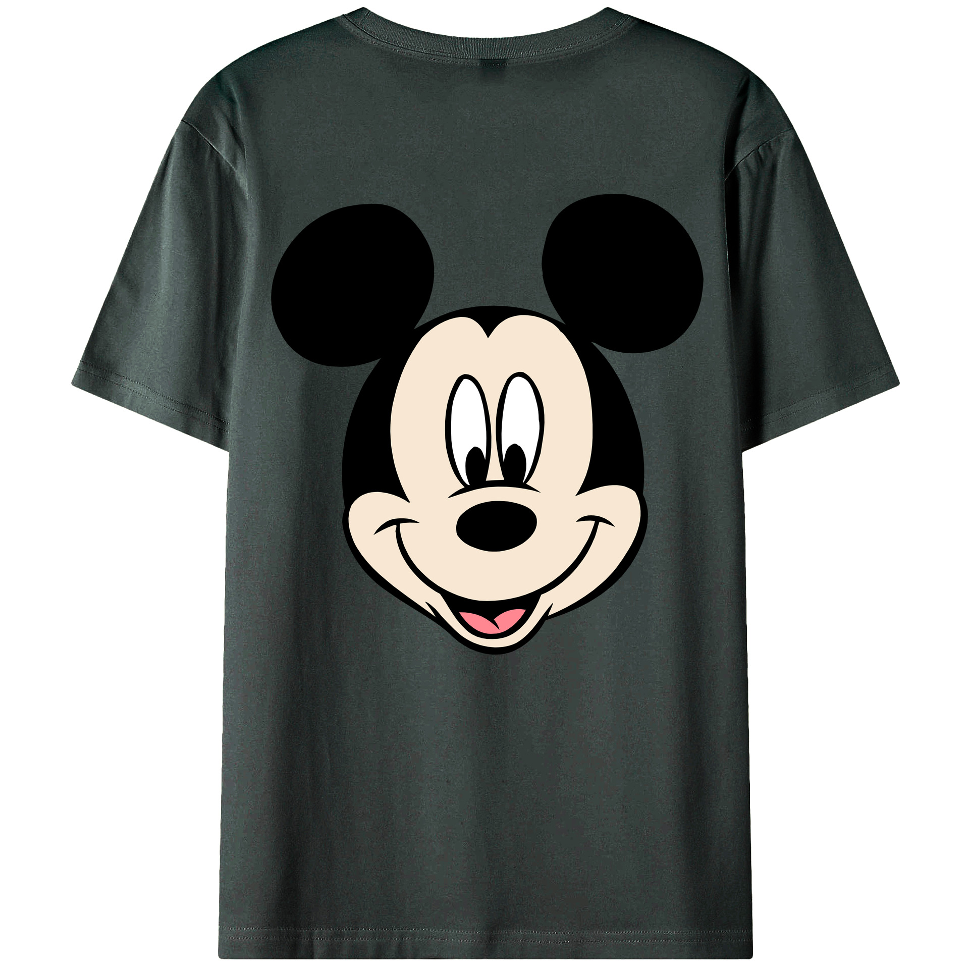 ミッキーマウス Mickey Mouse 綿100％ メンズ半袖Tシャツ（バックプリント） 通気性